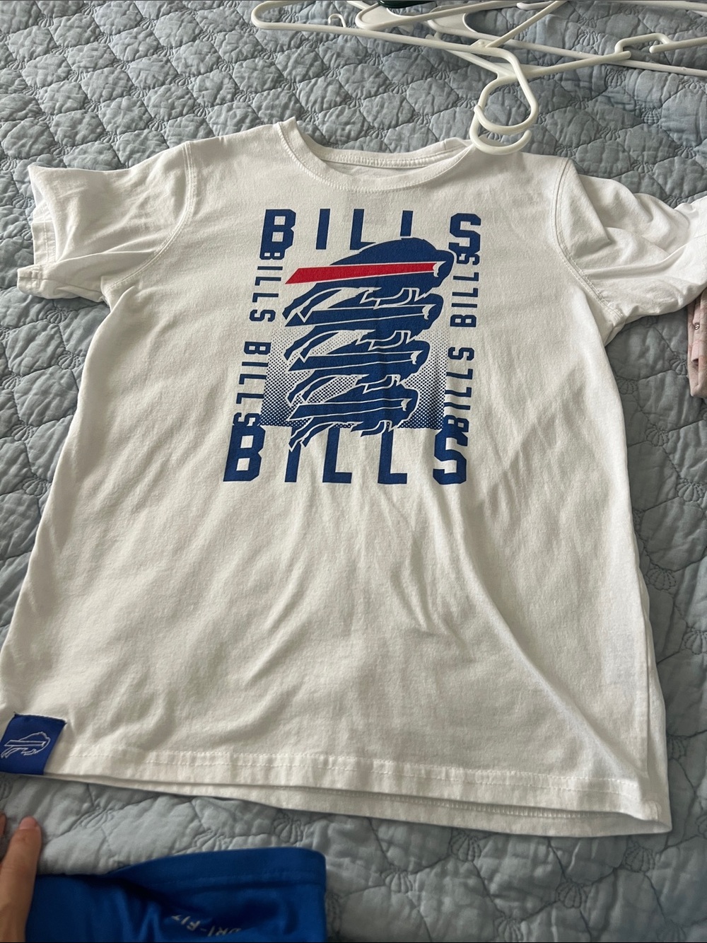 Kids White Buffalo Bills Short Sleeve Team Tee